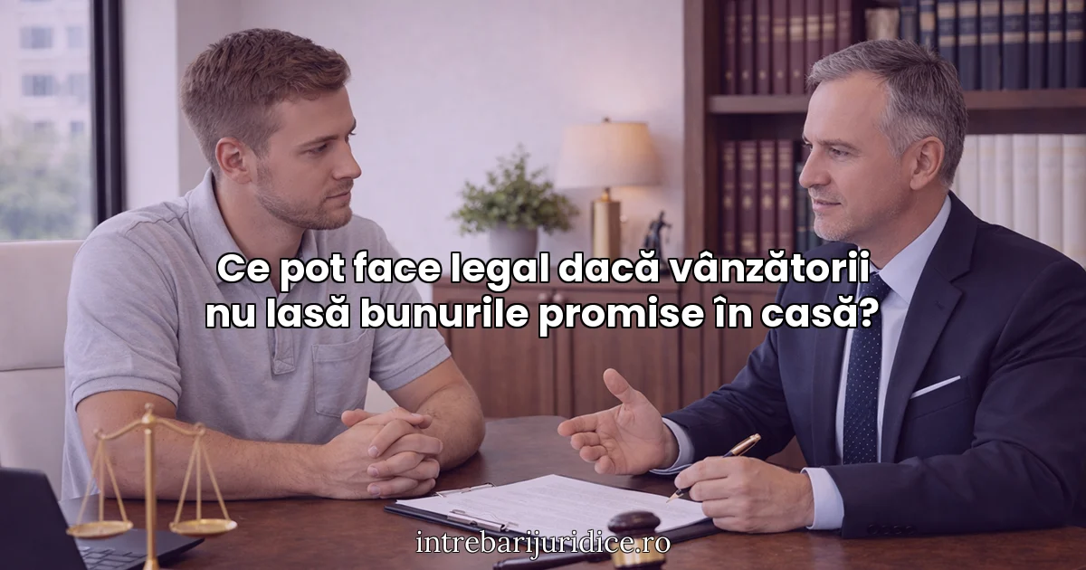 Ce pot face legal dacă vânzătorii nu lasă bunurile promise în casă?