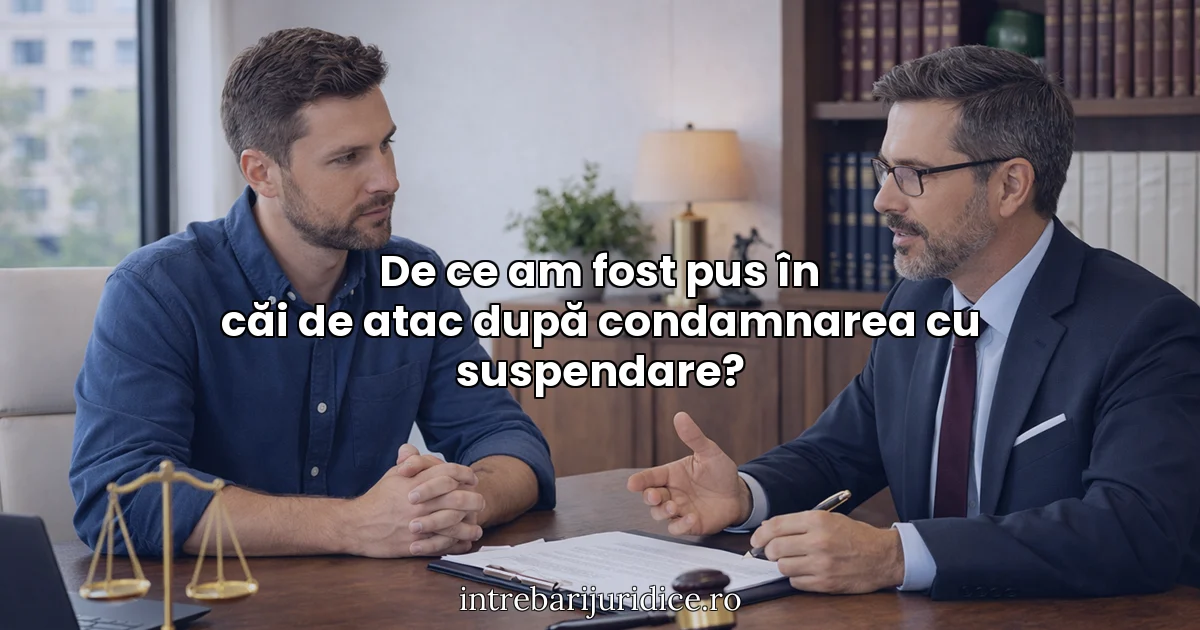 De ce am fost pus în căi de atac după condamnarea cu suspendare?