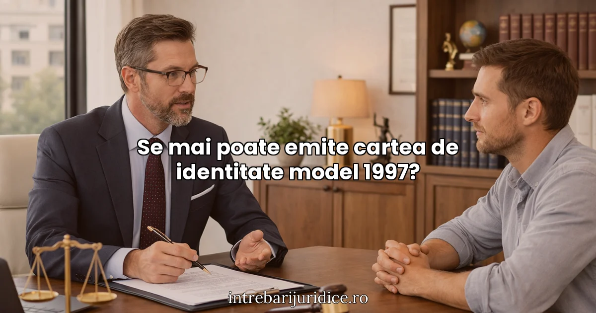 Se mai poate emite cartea de identitate model 1997?