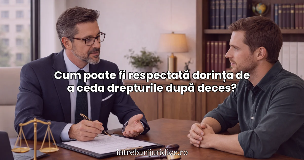 Cum poate fi respectată dorința de a ceda drepturile după deces?