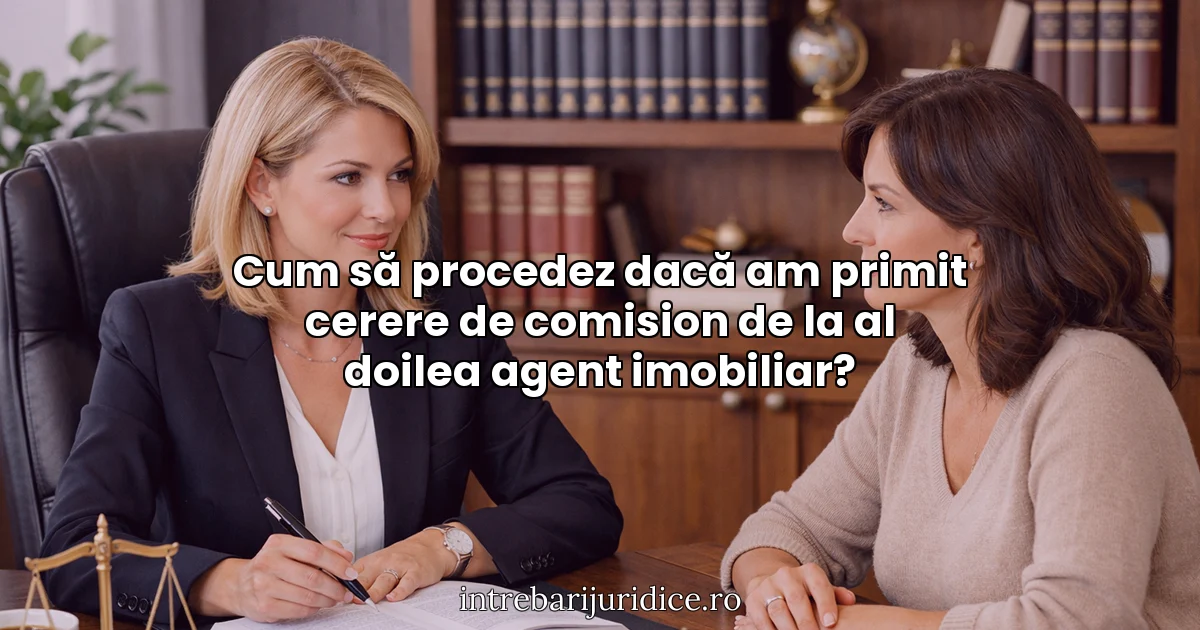 Cum să procedez dacă am primit cerere de comision de la al doilea agent imobiliar?