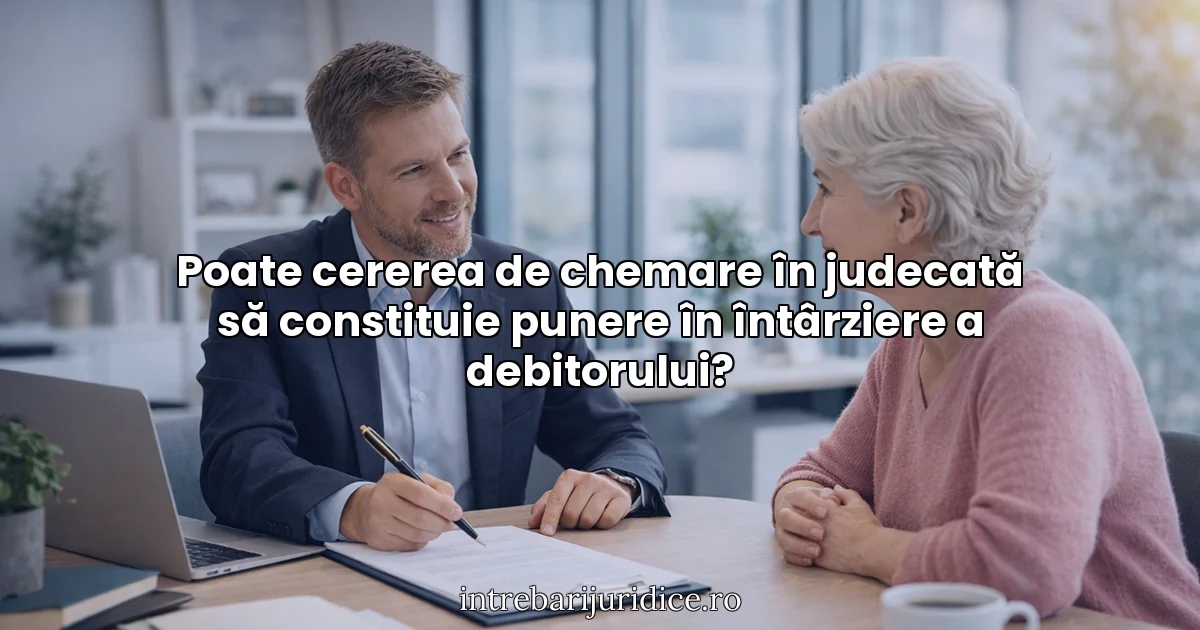 Poate cererea de chemare în judecată să constituie punere în întârziere a debitorului?