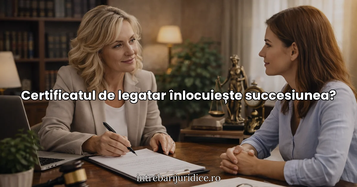 Certificatul de legatar înlocuiește succesiunea?