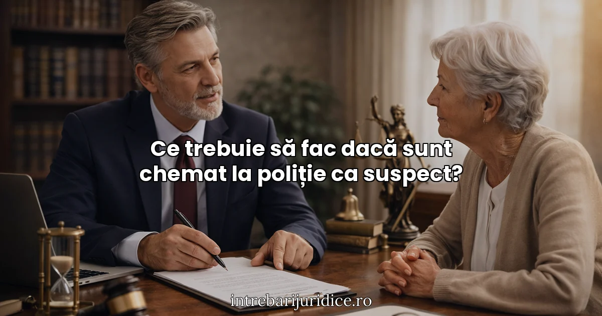 Ce trebuie să fac dacă sunt chemat la poliție ca suspect?