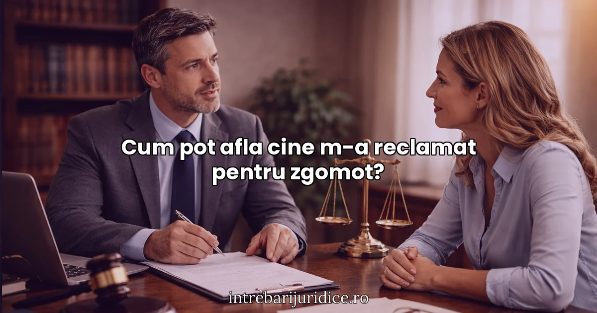 Cum pot afla cine m-a reclamat pentru zgomot?