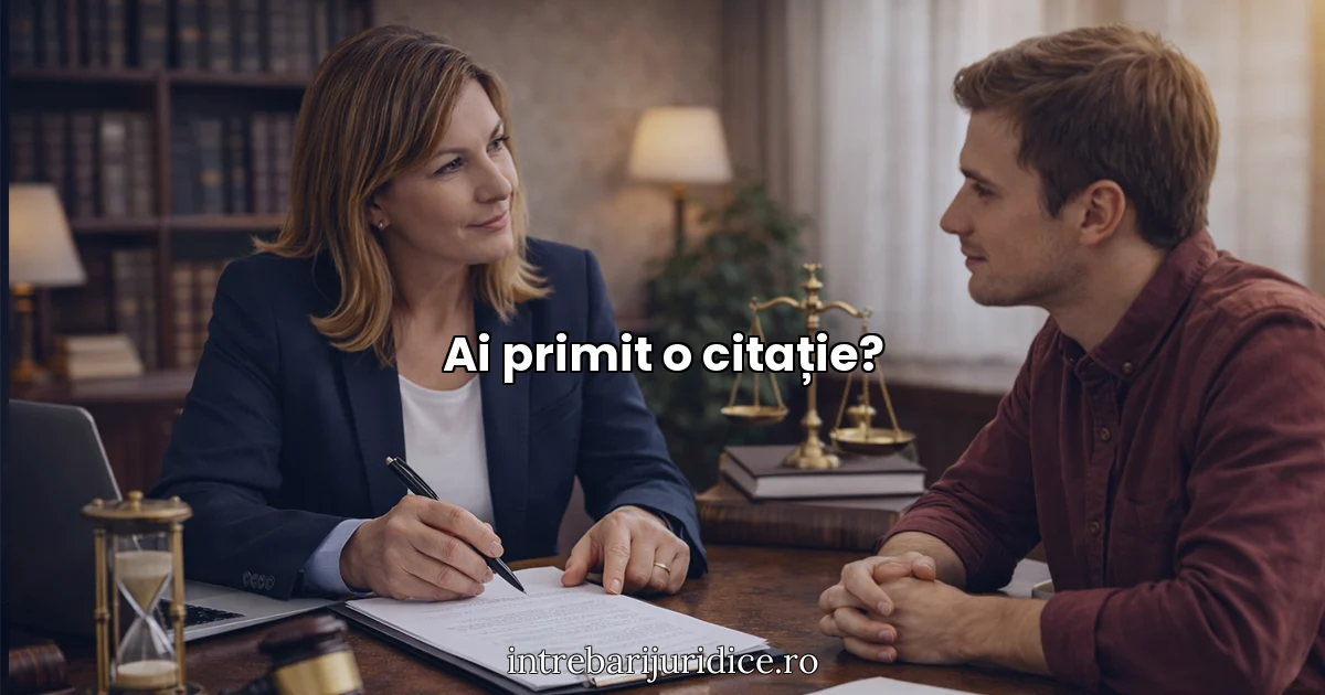 Ai primit o citație?