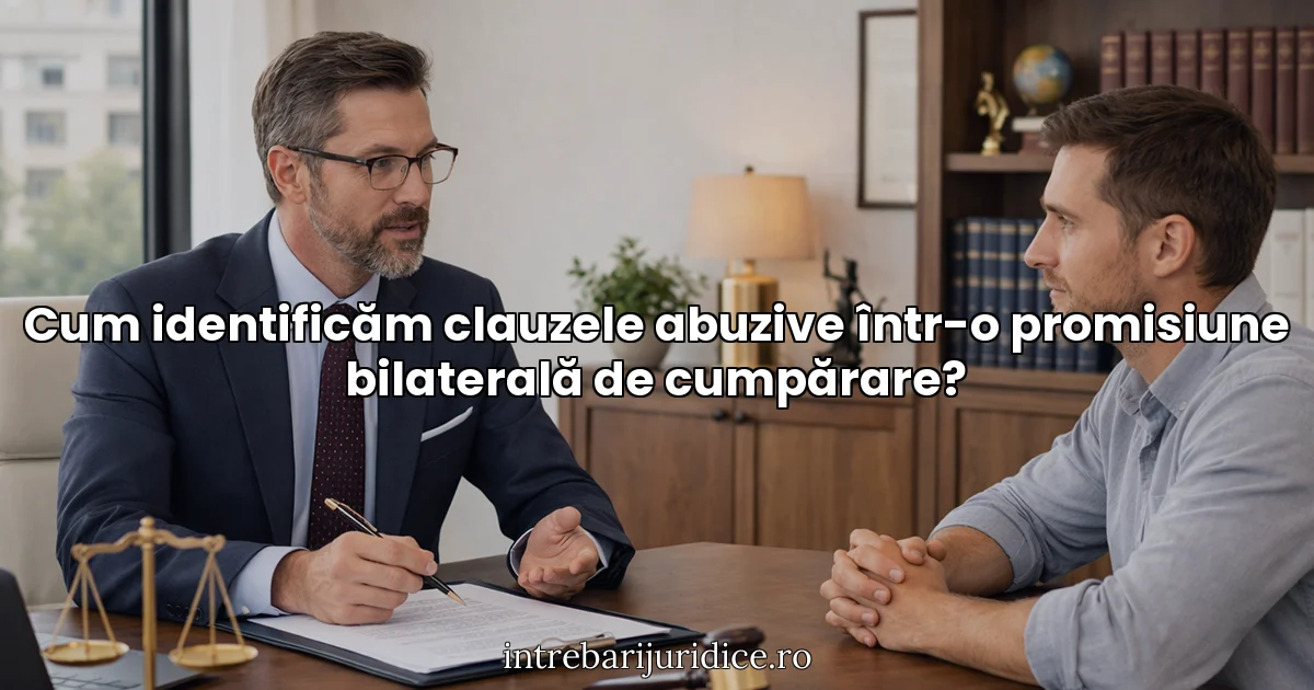 Cum identificăm clauzele abuzive într-o promisiune bilaterală de cumpărare?