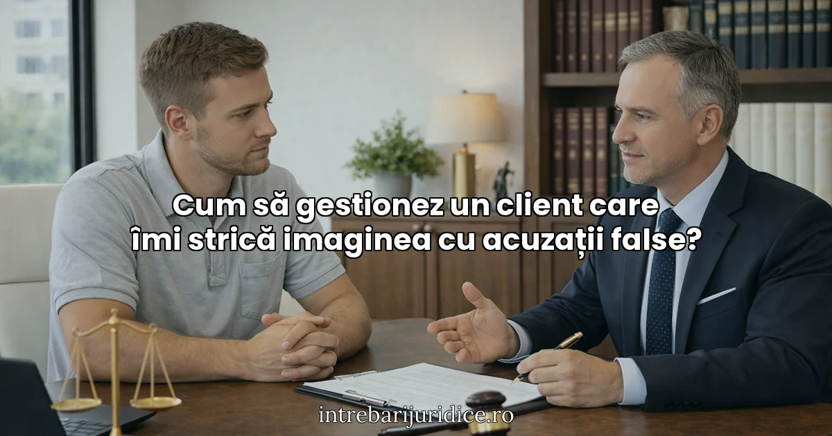 Cum să gestionez un client care îmi strică imaginea cu acuzații false?