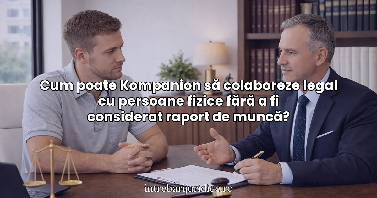 Cum poate Kompanion să colaboreze legal cu persoane fizice fără a fi considerat raport de muncă?