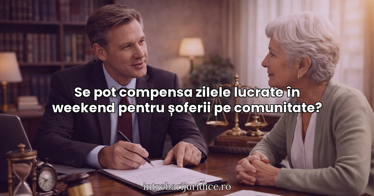 Se pot compensa zilele lucrate în weekend pentru șoferii pe comunitate?