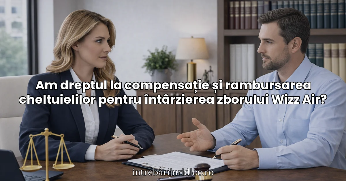 Am dreptul la compensație și rambursarea cheltuielilor pentru întârzierea zborului Wizz Air?