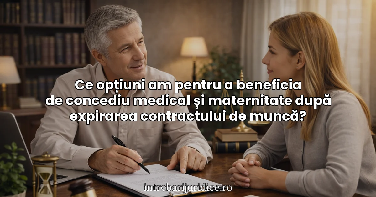 Ce opțiuni am pentru a beneficia de concediu medical și maternitate după expirarea contractului de muncă?