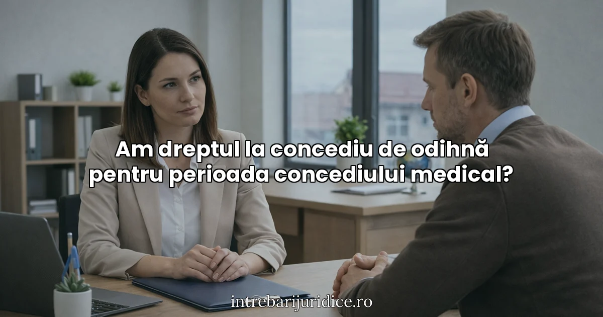 Am dreptul la concediu de odihnă pentru perioada concediului medical?