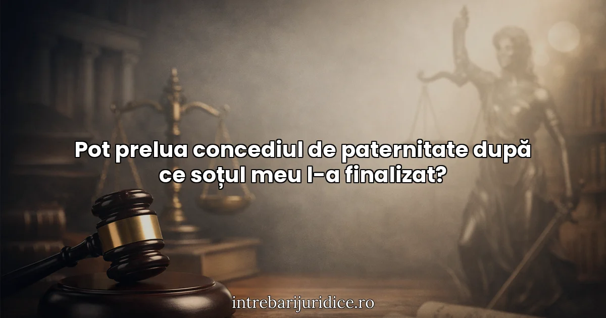 Pot prelua concediul de paternitate după ce soțul meu l-a finalizat?