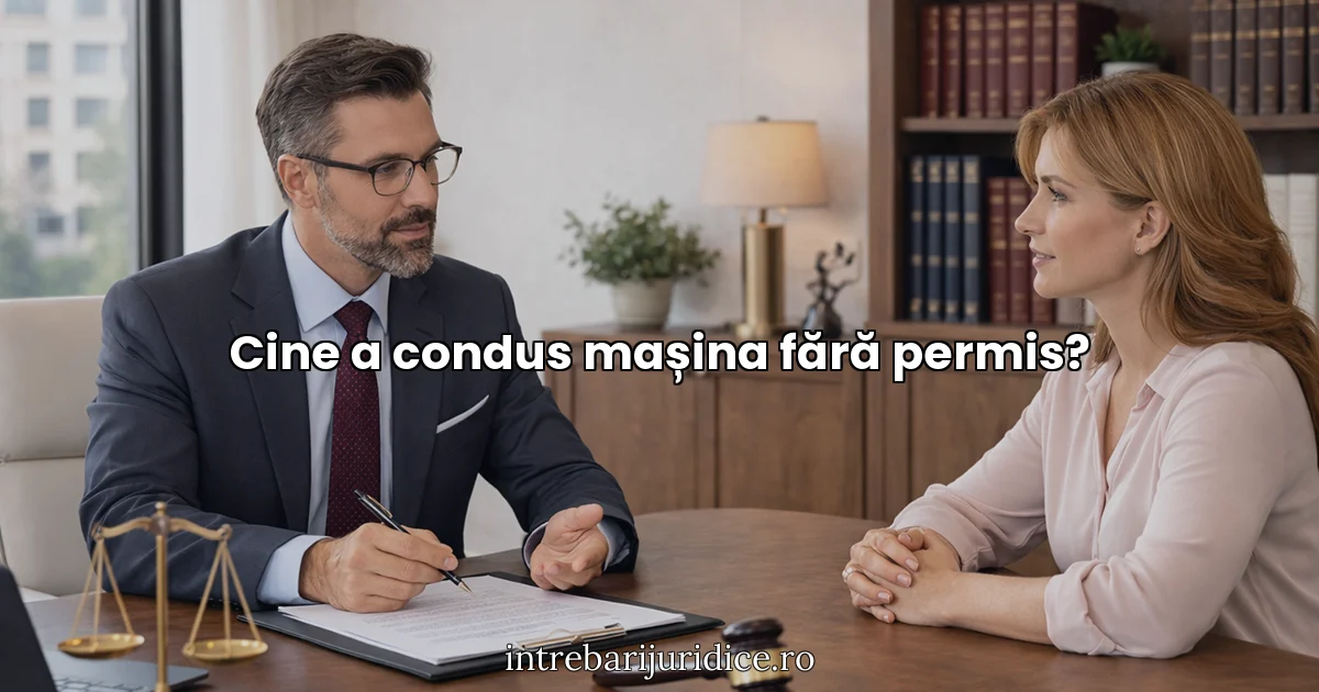 Cine a condus mașina fără permis?