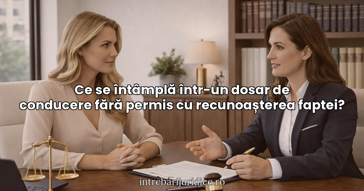 Ce se întâmplă într-un dosar de conducere fără permis cu recunoașterea faptei?