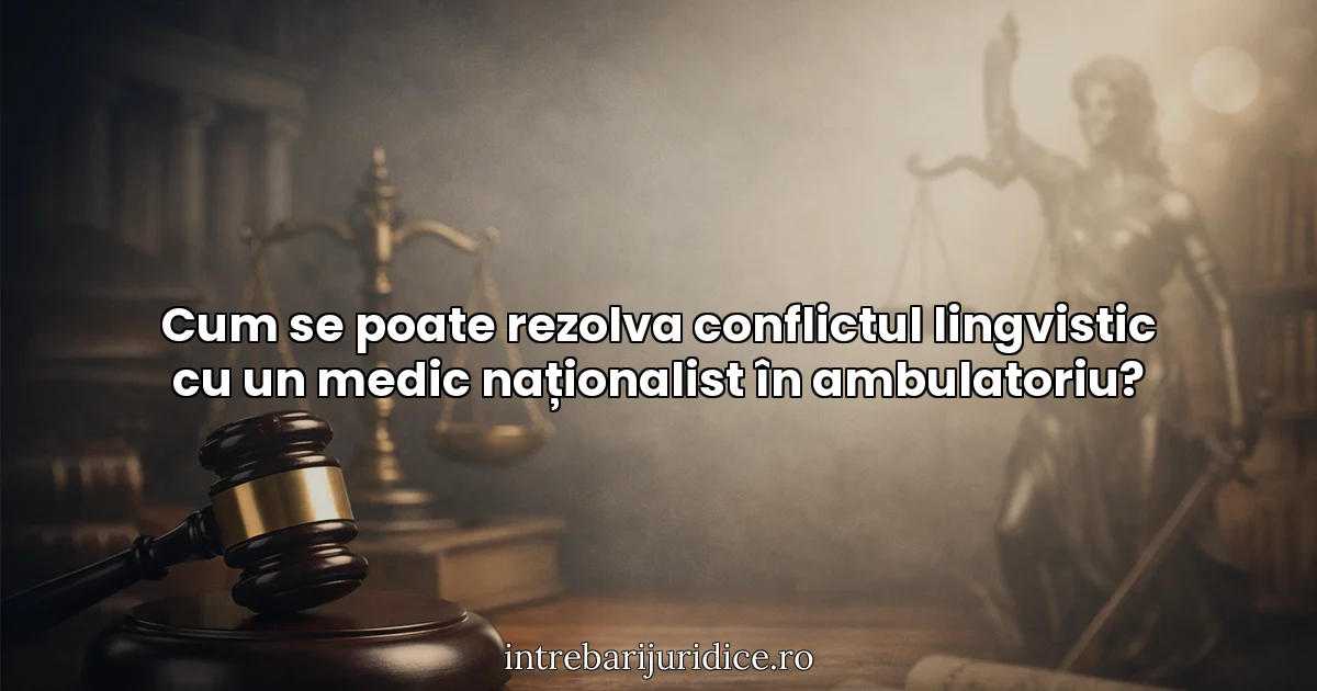 Cum se poate rezolva conflictul lingvistic cu un medic naționalist în ambulatoriu?