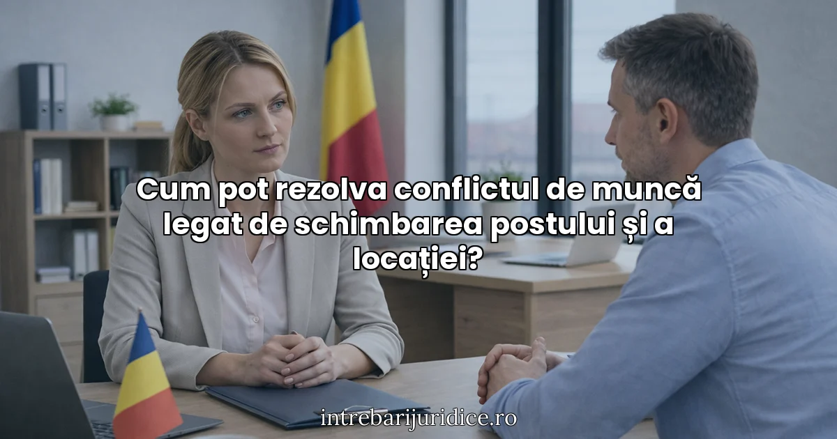 Cum pot rezolva conflictul de muncă legat de schimbarea postului și a locației?