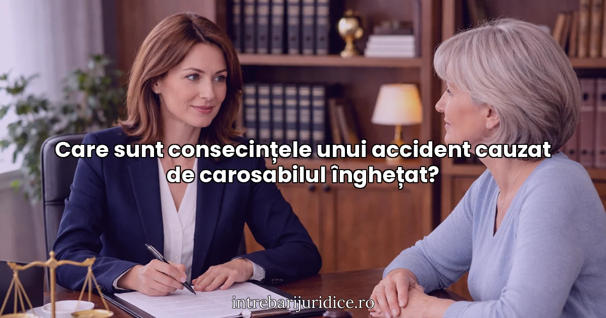 Care sunt consecințele unui accident cauzat de carosabilul înghețat?
