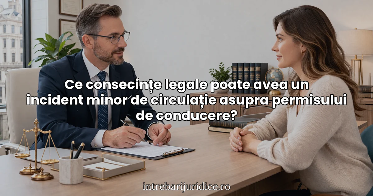 Ce consecințe legale poate avea un incident minor de circulație asupra permisului de conducere?
