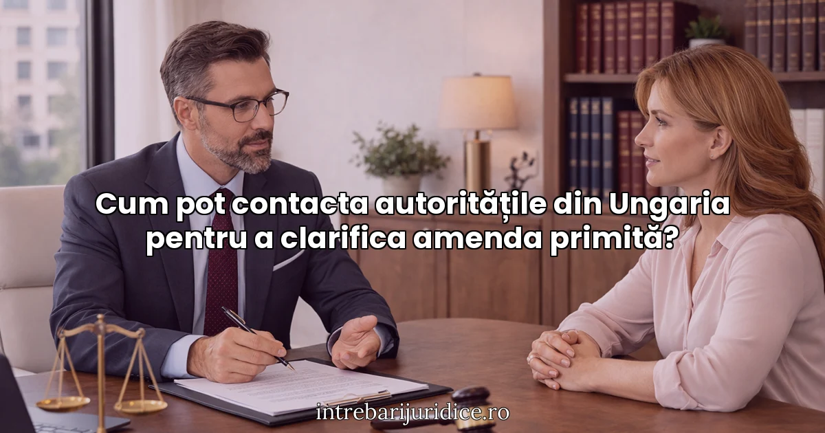 Cum pot contacta autoritățile din Ungaria pentru a clarifica amenda primită?