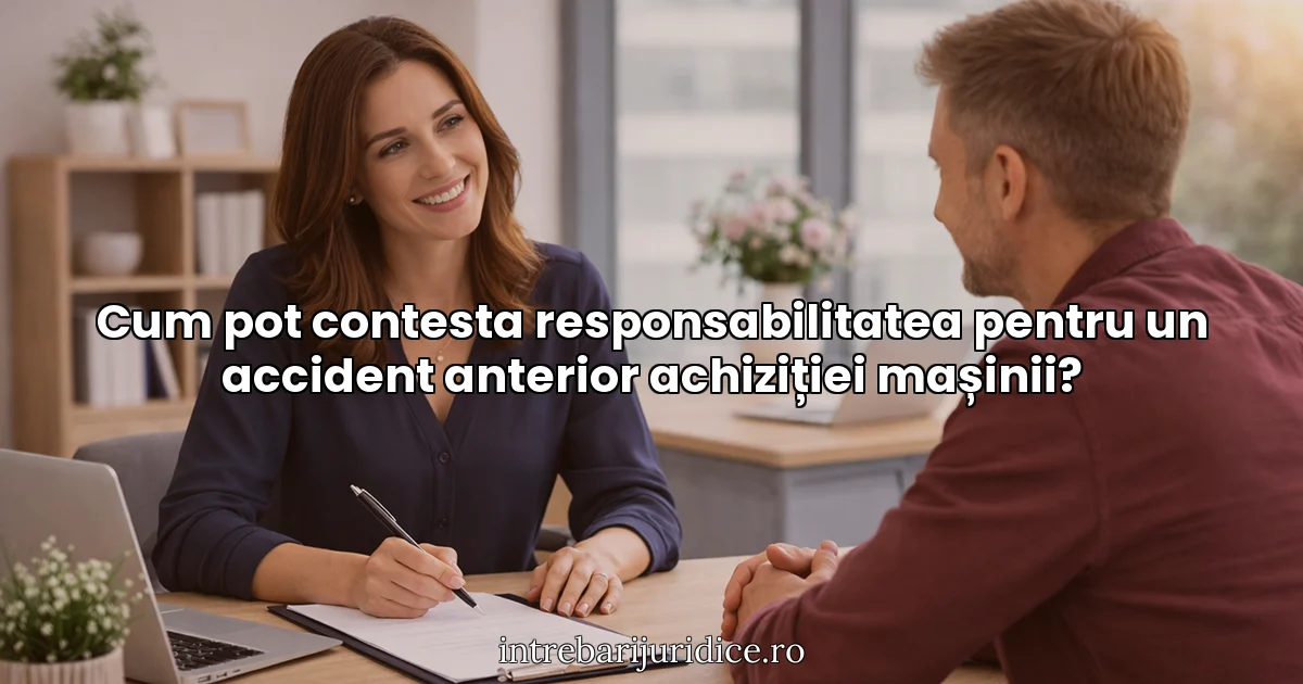 Cum pot contesta responsabilitatea pentru un accident anterior achiziției mașinii?