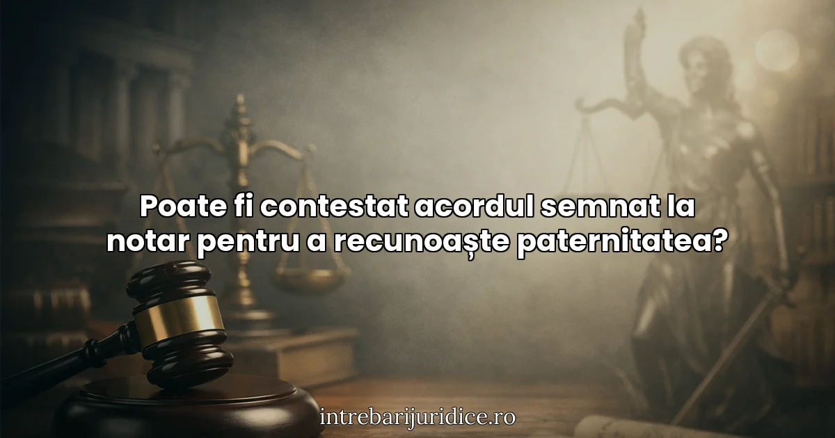 Poate fi contestat acordul semnat la notar pentru a recunoaște paternitatea?