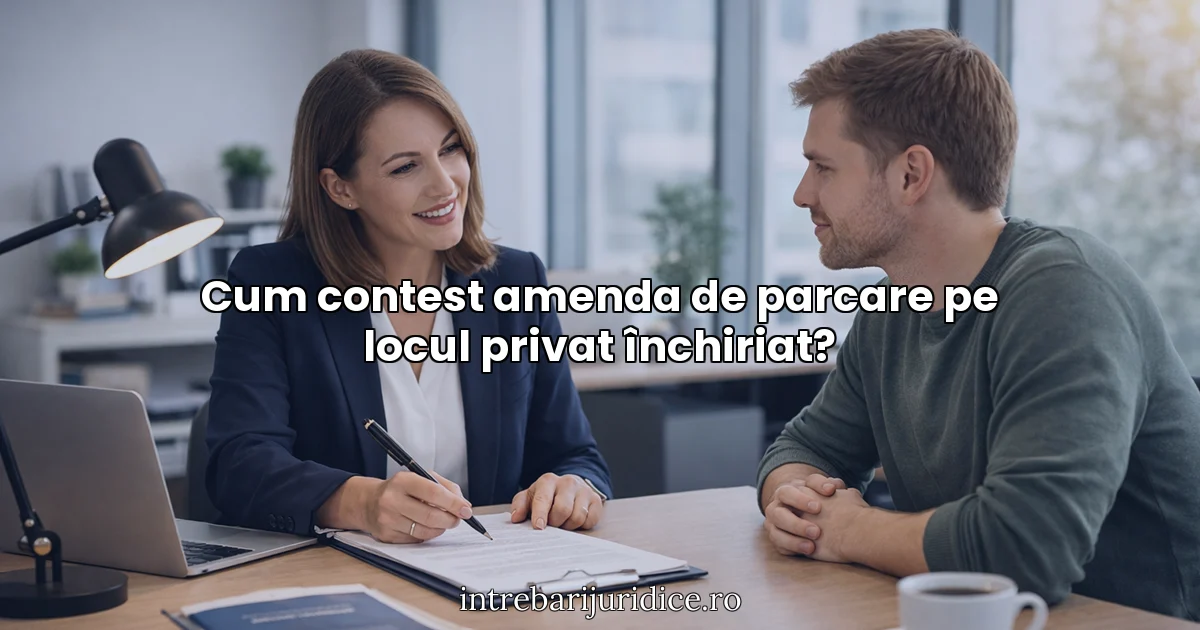 Cum contest amenda de parcare pe locul privat închiriat?