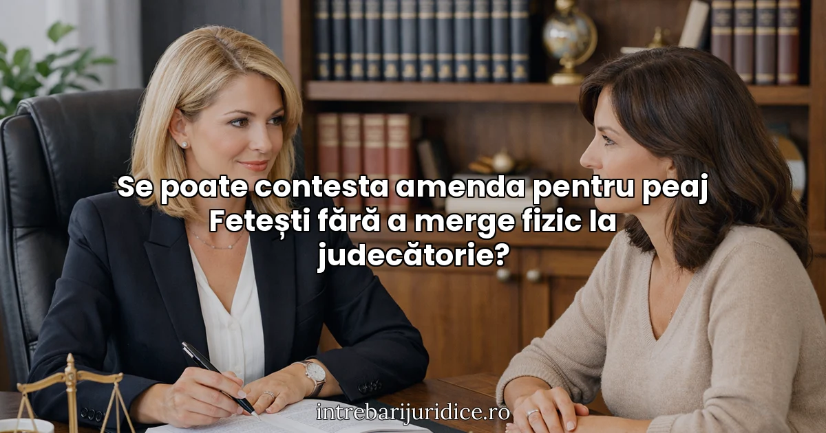 Se poate contesta amenda pentru peaj Fetești fără a merge fizic la judecătorie?