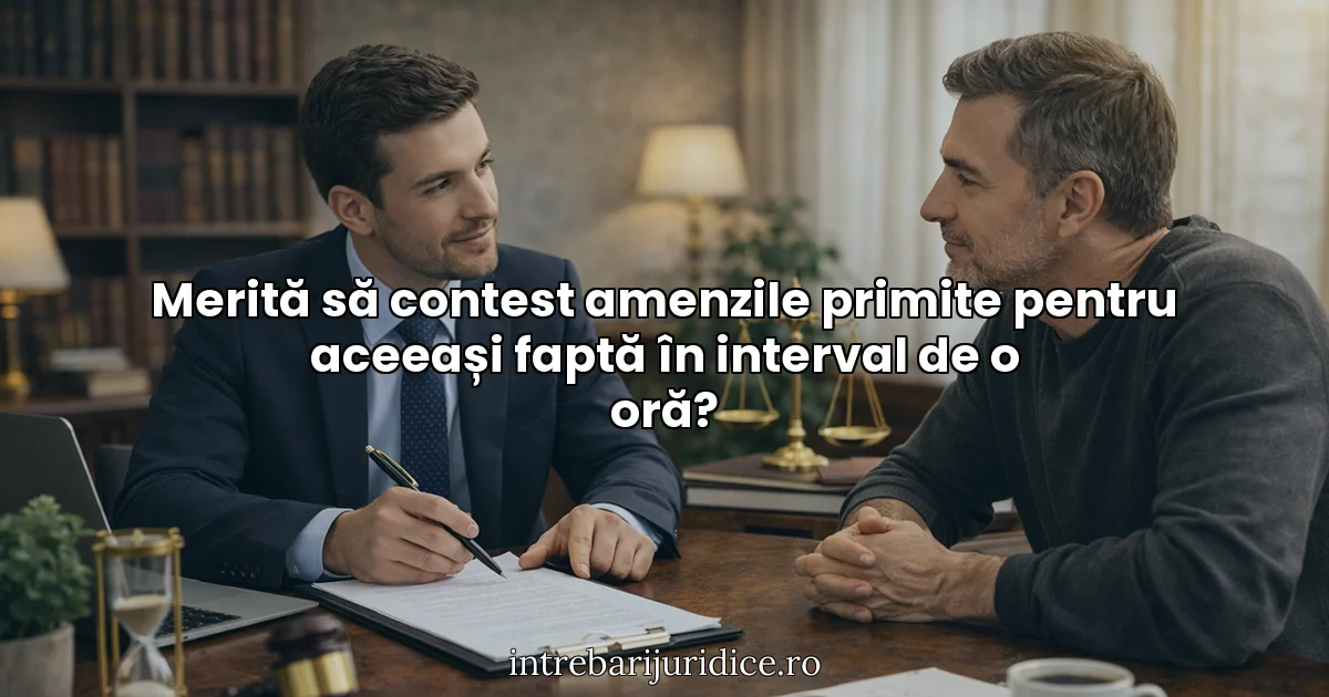 Merită să contest amenzile primite pentru aceeași faptă în interval de o oră?