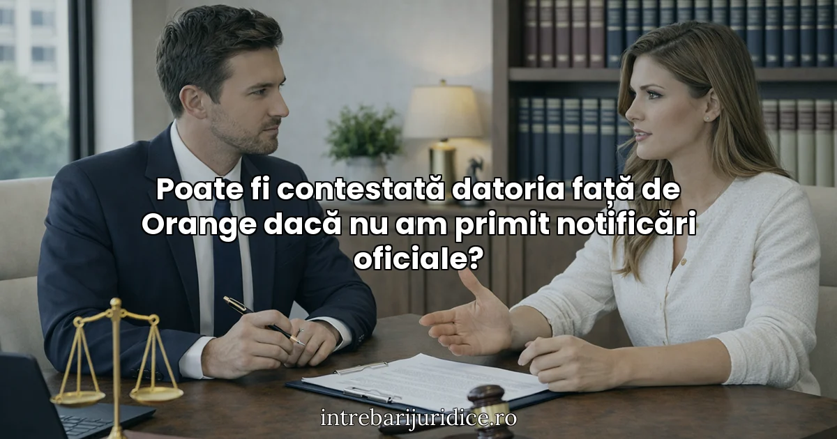 Poate fi contestată datoria față de Orange dacă nu am primit notificări oficiale?