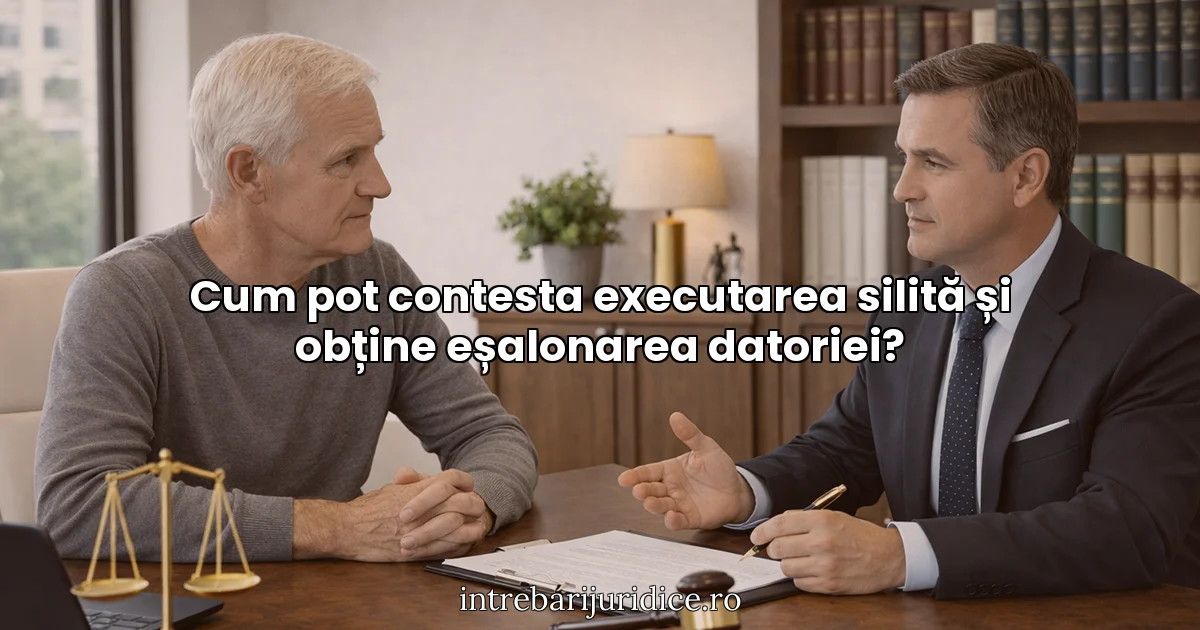 Cum pot contesta executarea silită și obține eșalonarea datoriei?