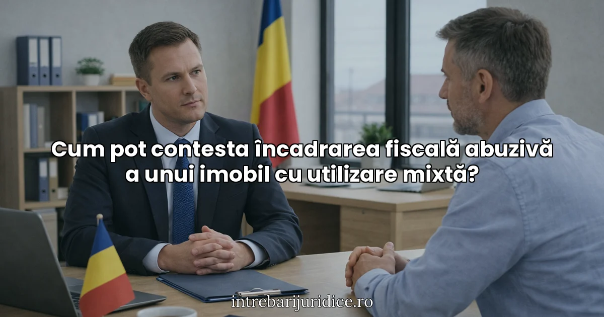 Cum pot contesta încadrarea fiscală abuzivă a unui imobil cu utilizare mixtă?