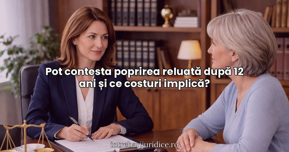 Pot contesta poprirea reluată după 12 ani și ce costuri implică?