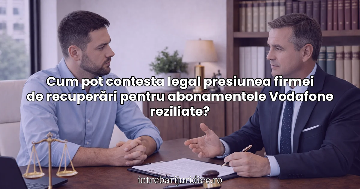 Cum pot contesta legal presiunea firmei de recuperări pentru abonamentele Vodafone reziliate?