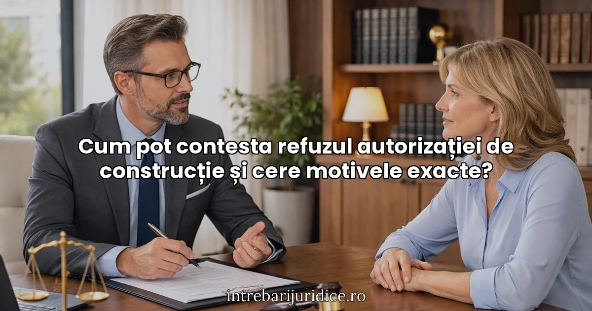 Cum pot contesta refuzul autorizației de construcție și cere motivele exacte?