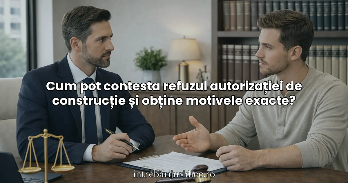 Cum pot contesta refuzul autorizației de construcție și obține motivele exacte?