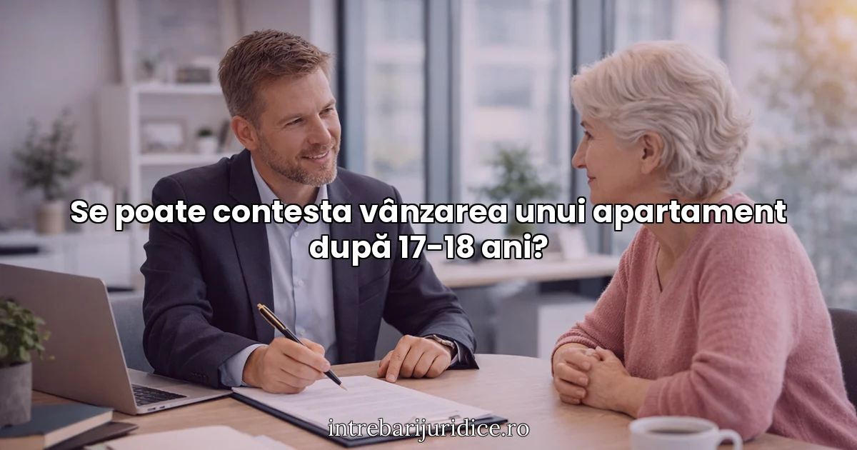 Se poate contesta vânzarea unui apartament după 17-18 ani?