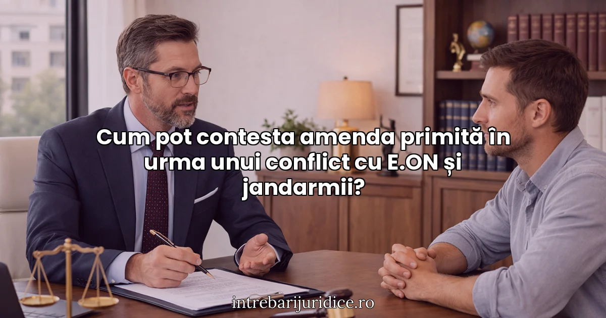 Cum pot contesta amenda primită în urma unui conflict cu E.ON și jandarmii?