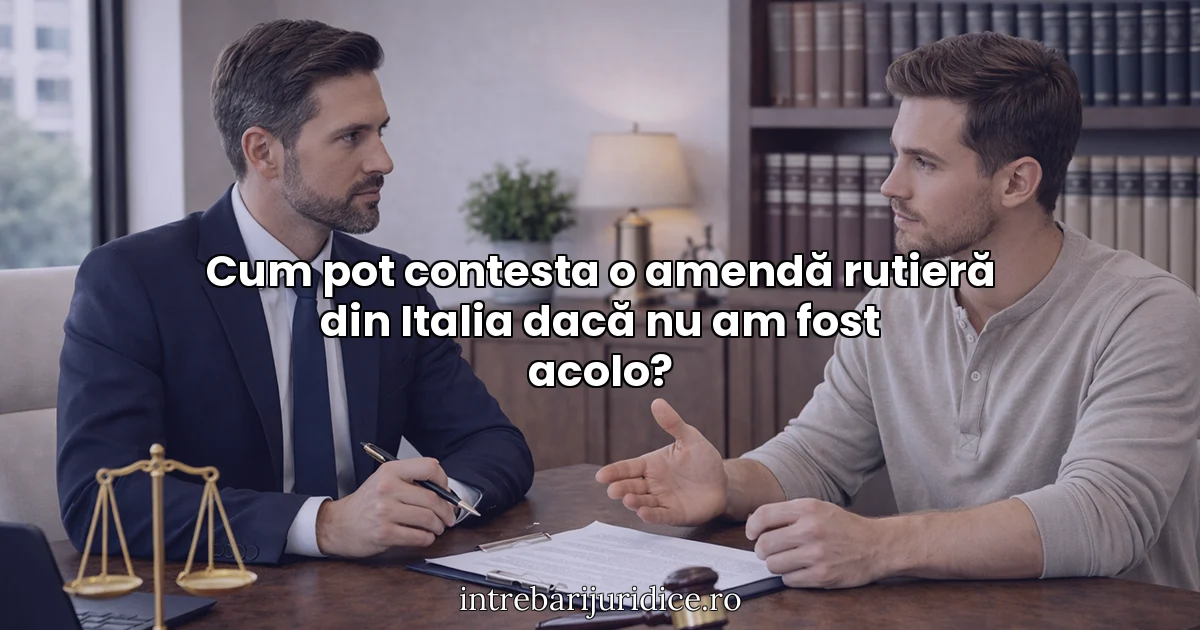 Cum pot contesta o amendă rutieră din Italia dacă nu am fost acolo?