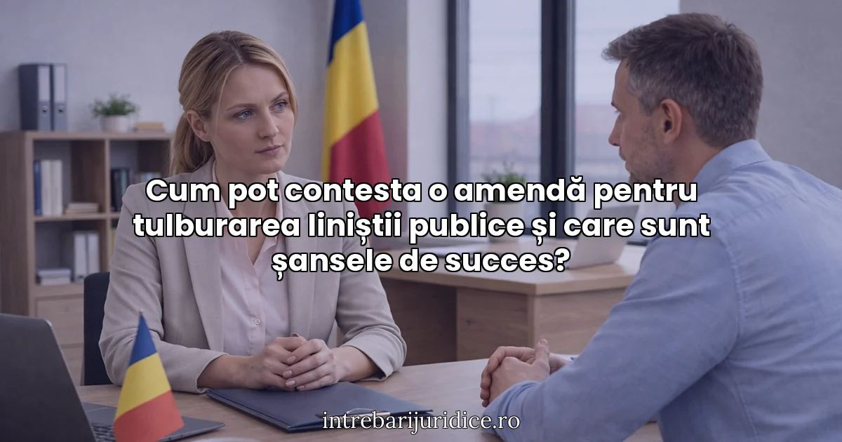 Cum pot contesta o amendă pentru tulburarea liniștii publice și care sunt șansele de succes?