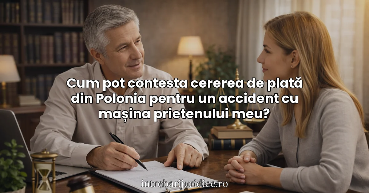Cum pot contesta cererea de plată din Polonia pentru un accident cu mașina prietenului meu?