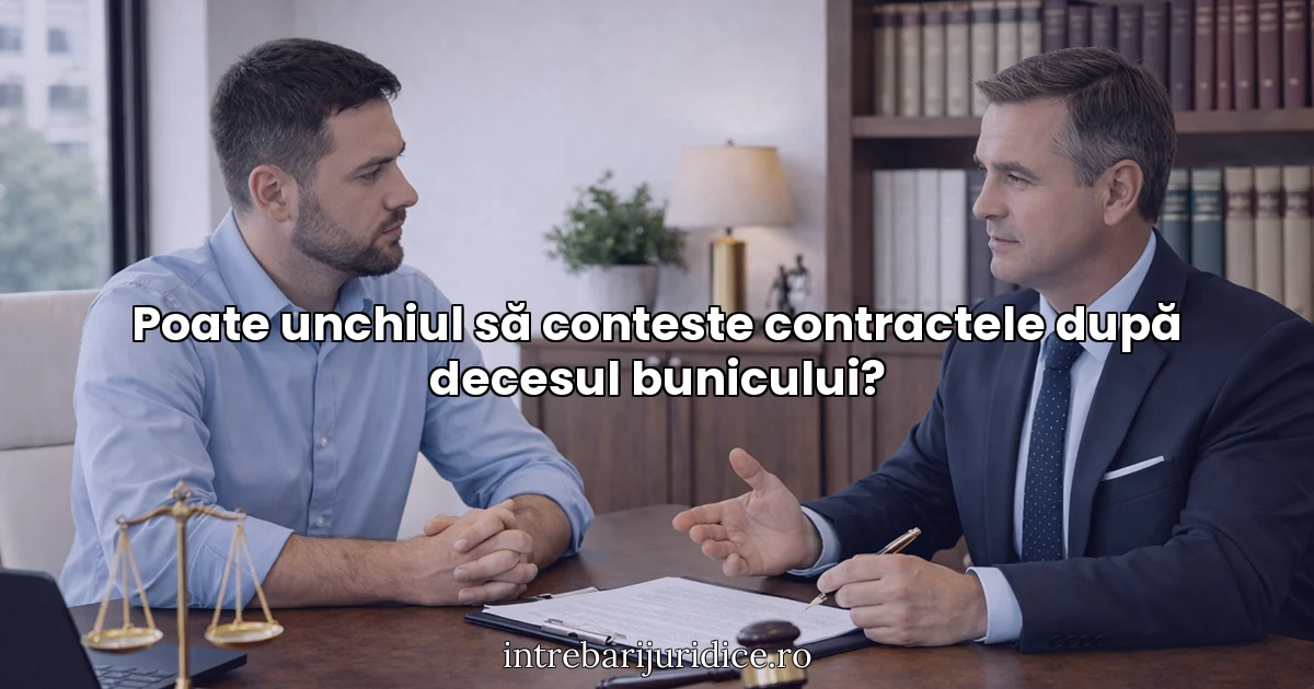 Poate unchiul să conteste contractele după decesul bunicului?