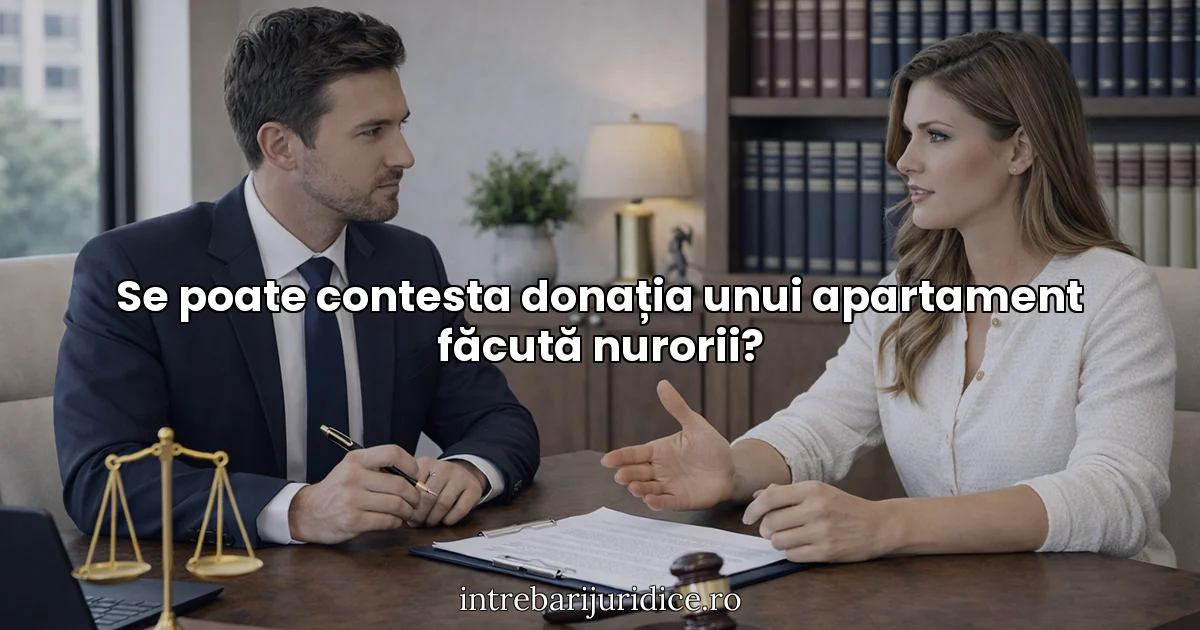 Se poate contesta donația unui apartament făcută nurorii?