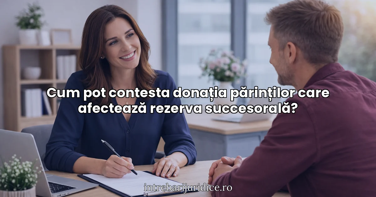Cum pot contesta donația părinților care afectează rezerva succesorală?