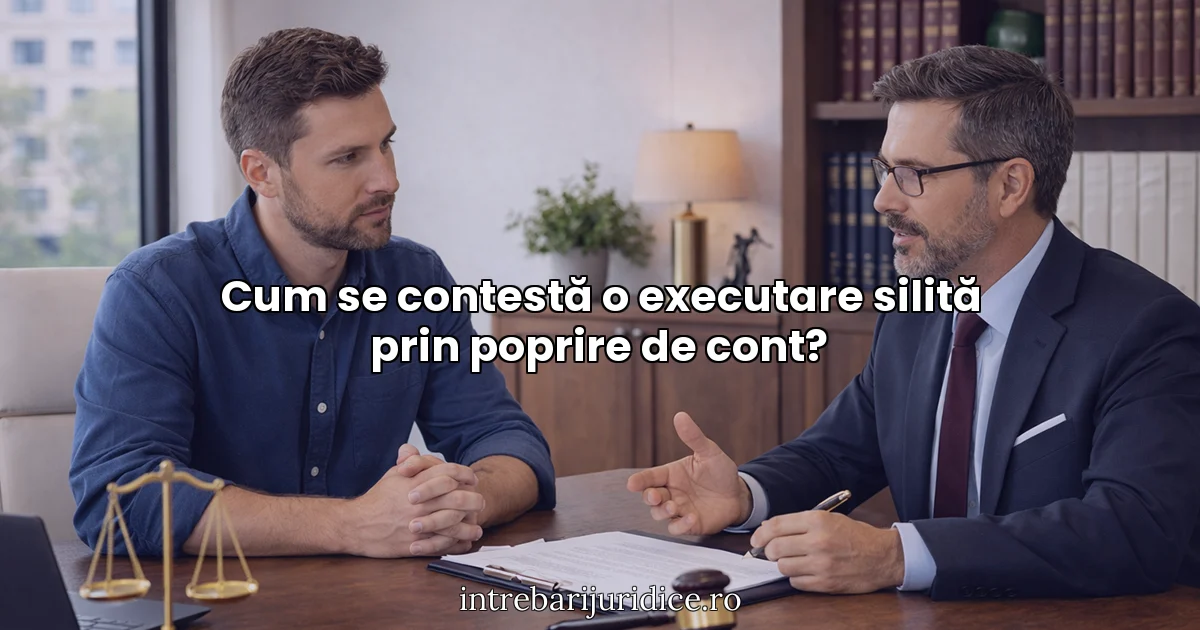 Cum se contestă o executare silită prin poprire de cont?