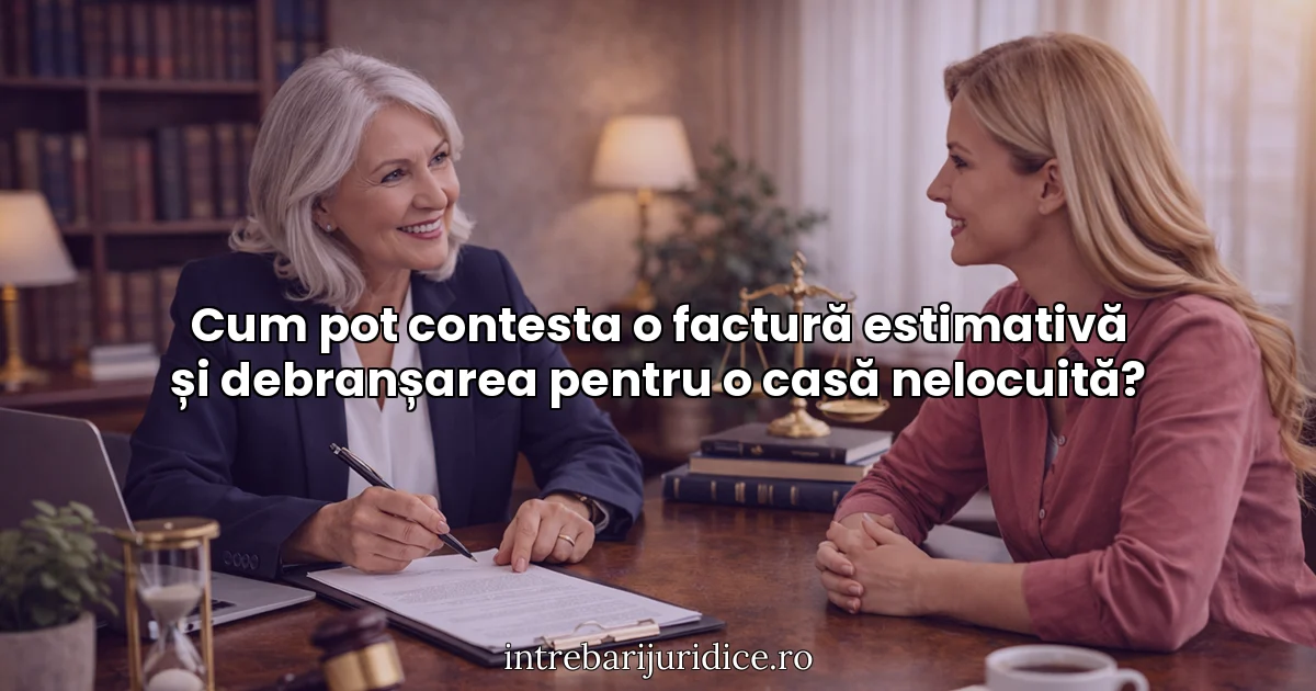 Cum pot contesta o factură estimativă și debranșarea pentru o casă nelocuită?