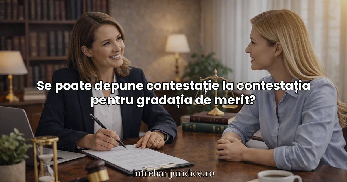 Se poate depune contestație la contestația pentru gradația de merit?