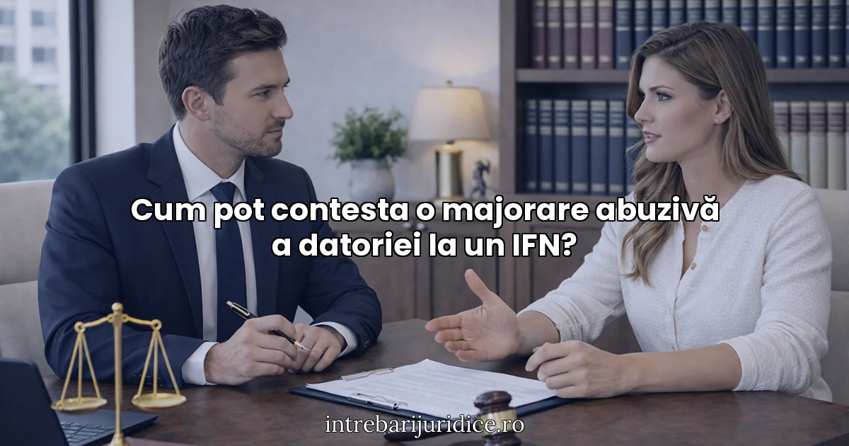 Cum pot contesta o majorare abuzivă a datoriei la un IFN?