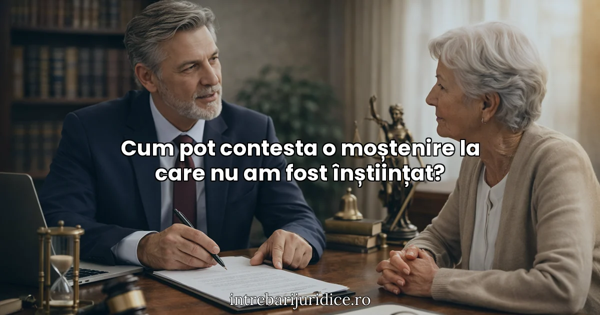 Cum pot contesta o moștenire la care nu am fost înștiințat?